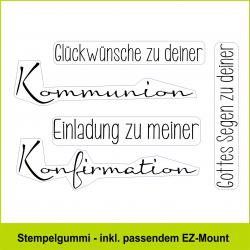 Kommunion-Konfirmation  - Stempelgummi 7,5x10,5cm